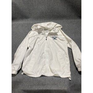 G Jacket Women’s Size Small White Long Sleeve Full Zip Hooded Ketchikan AK